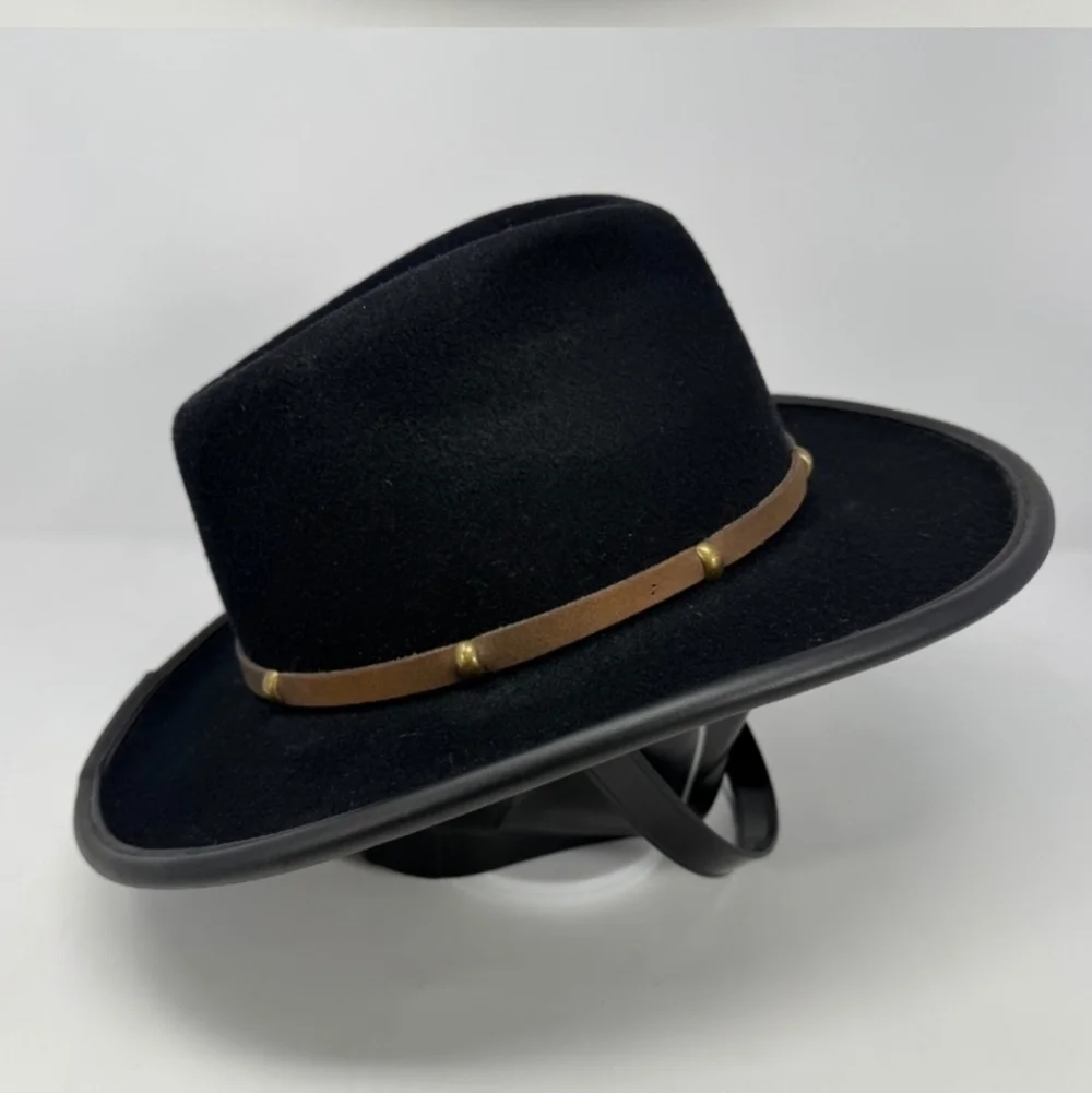 Scala Wool Felt Outback Hat Leather Band Fedora Western Style
